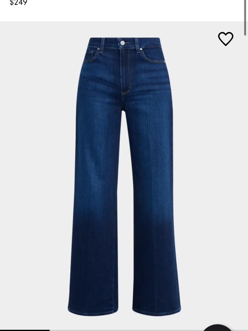 PAIGE Anessa 31" Wide-Leg Jeans in Duke of Yo Dark Wash. Size 29